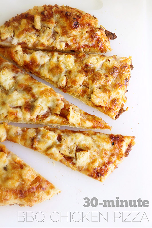 Homemade BBQ Chicken Pizza via Real Food by Dad