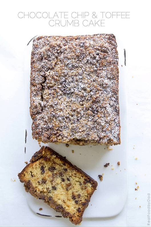 Chocolate Chip & Toffee Crumb Cake | Find out if it's milk or buttermilk that make this crumb cake more moist | Real Food by Dad