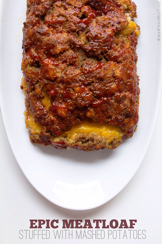 Stuffed Meatloaf with Mash Potatoes | Real Food by Dad