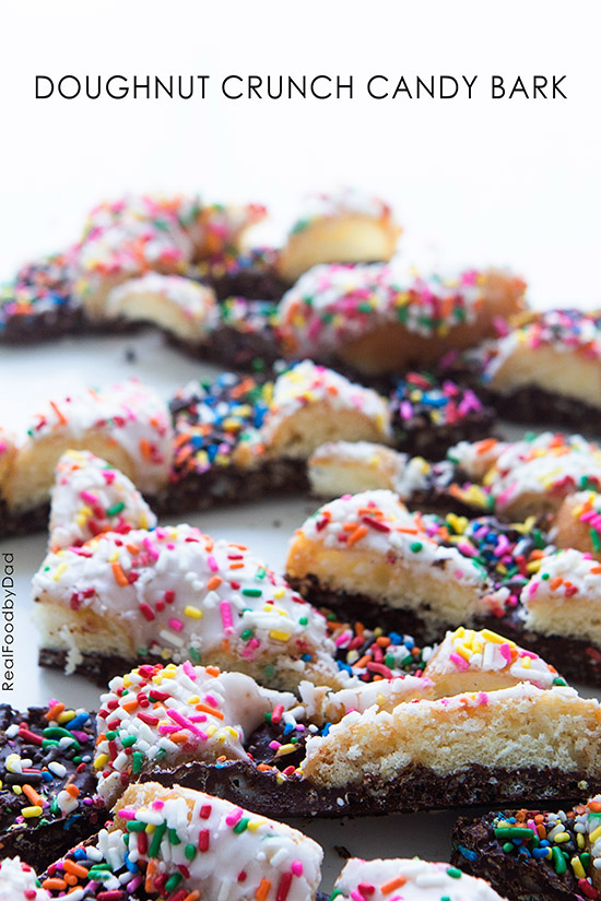 Doughnut Crunch Candy Bark from RealFoodbyDad