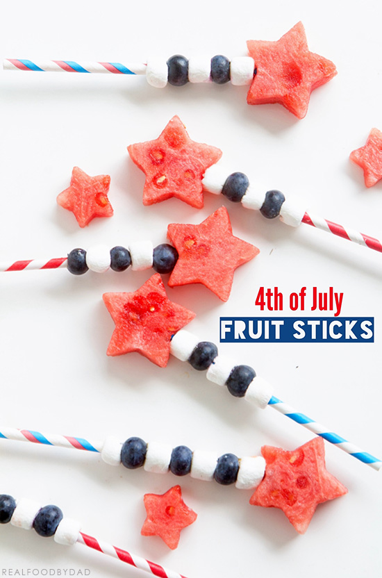 4th of July Fruit Sticks f| Real Food by Dad