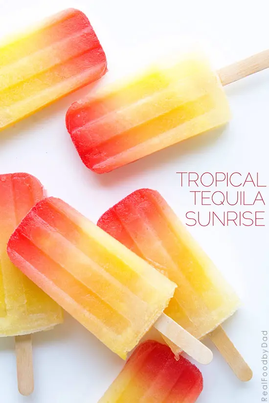 Tropical Tequila Sunrise Popsicles - Real Food by Dad