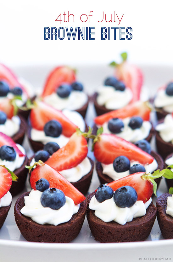 4th of July Brownie Bites from Real Food by Dad