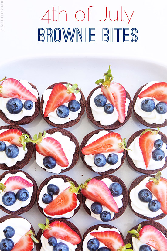 4th of July Brownie Bites with Real Food by Dad