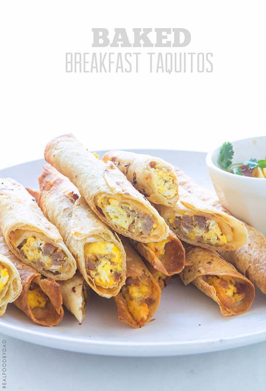 Baked Breakfast Taquito via Real Food by Dad