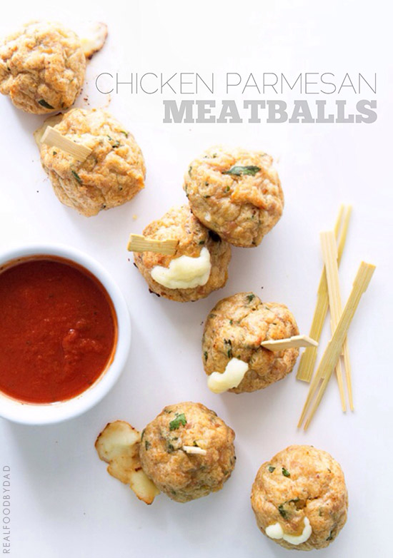 Chicken Parmesan Meatballs from Real Food by Dad
