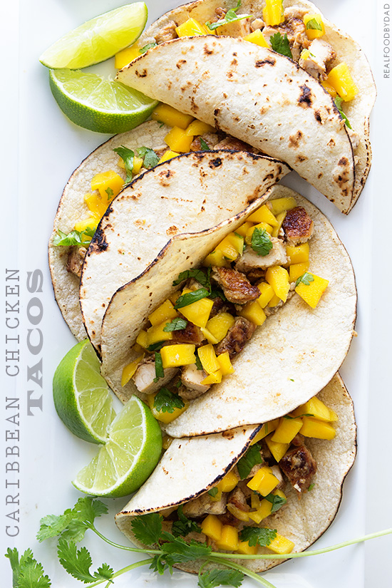 Caribbean Chicken Tacos from Real Food by Dad