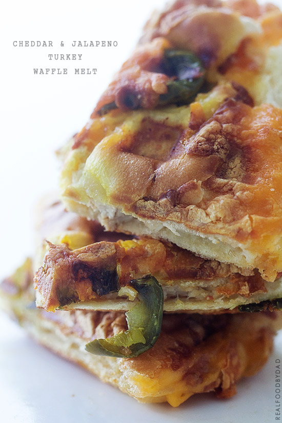 Cheddar and Jalapeno Turkey Waffle Melt by Real Food by Dad