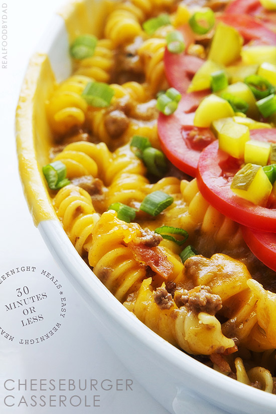 Cheeseburger Casserole via Real Food by Dad