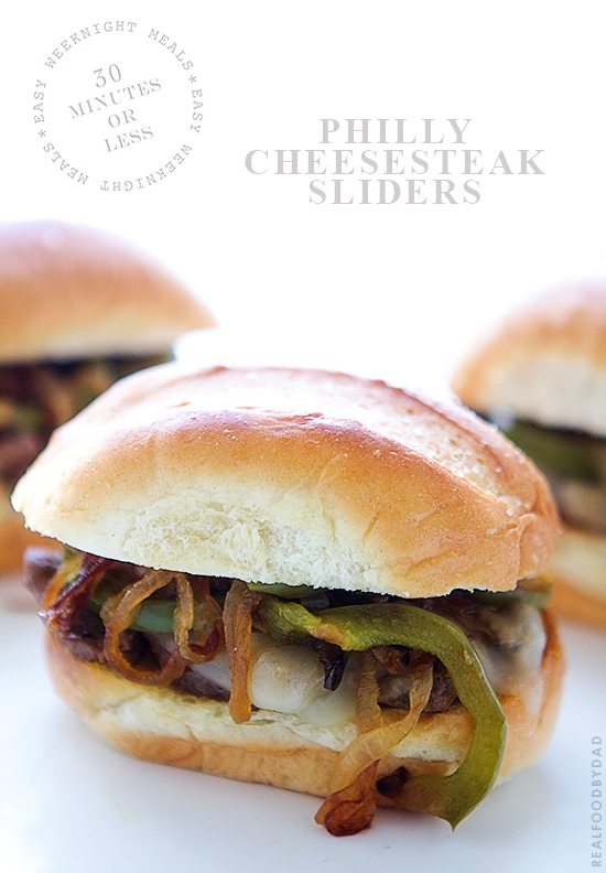 Philly Cheesesteak Sliders from Real Food by Dad