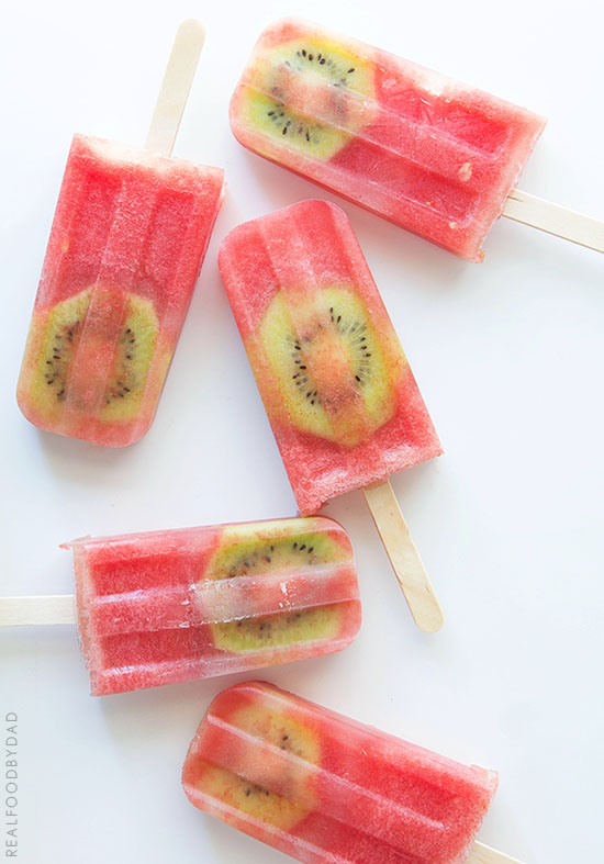 Watermelon and Kiwi Popsicles by Real Food by Dad