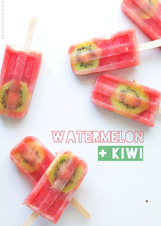 Watermelon and Kiwi Popsicles with Real Food by Dad