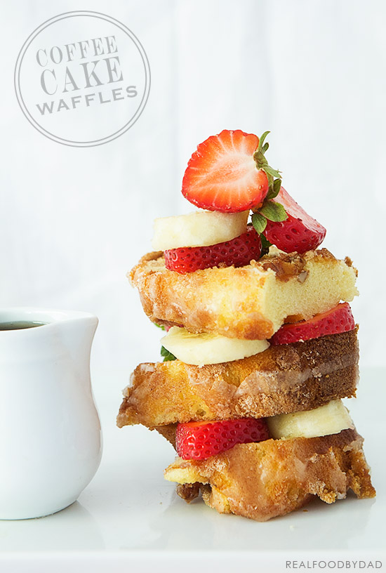 Coffee Cake Waffles via Real Food by Dad