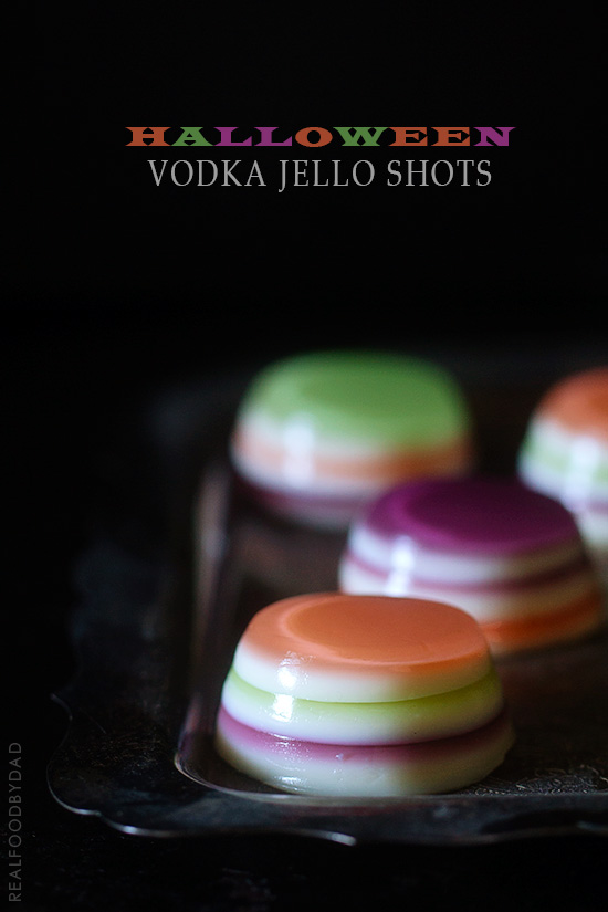 Halloween Vodka Jello Shots via Real Food by Dad