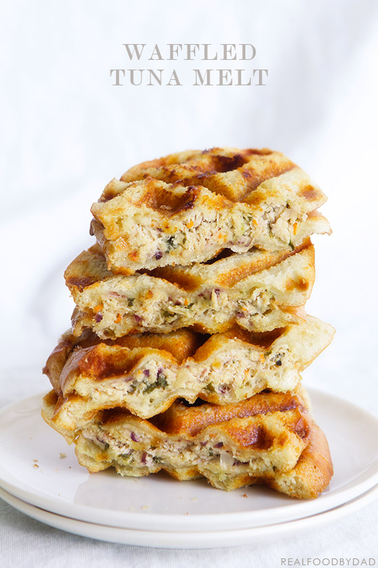 Waffled Tuna Melt via Real Food by Dad