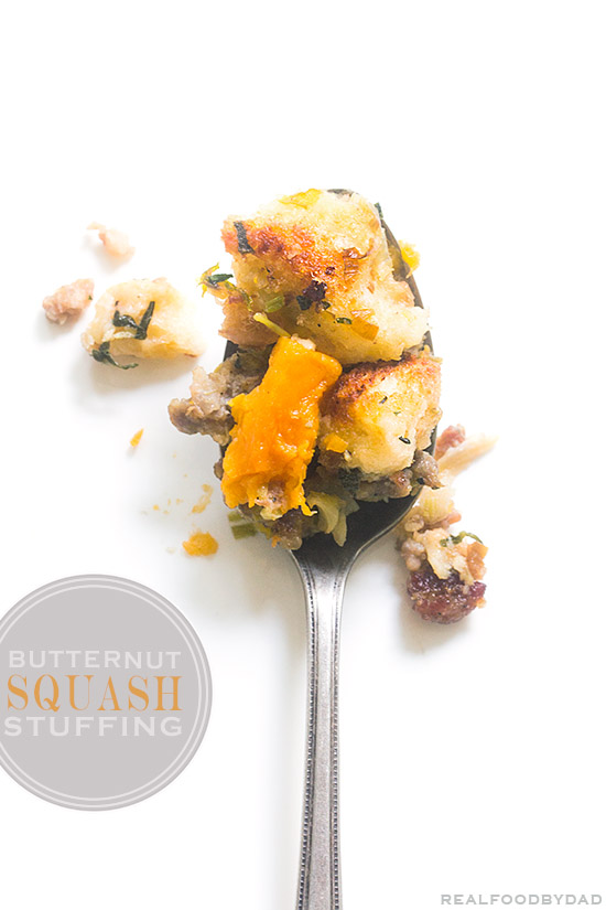Butternut Squash Stuffing with Real Food by Dad