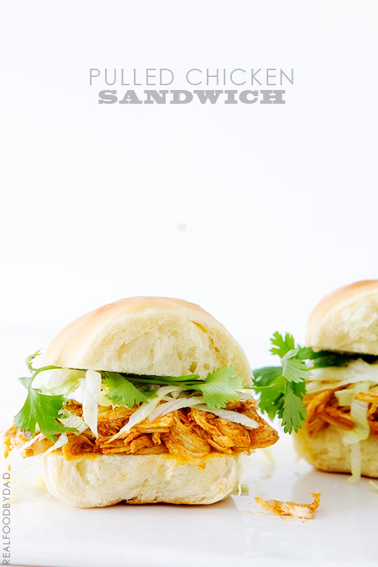Pulled Chicken Sandwich with Real Food by Dad