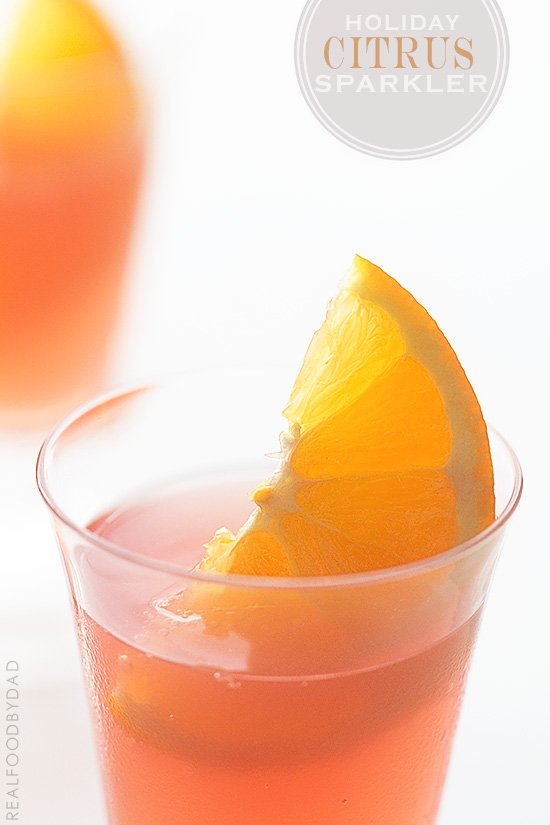 Holiday Citrus Sparkler via Real Food by Dad