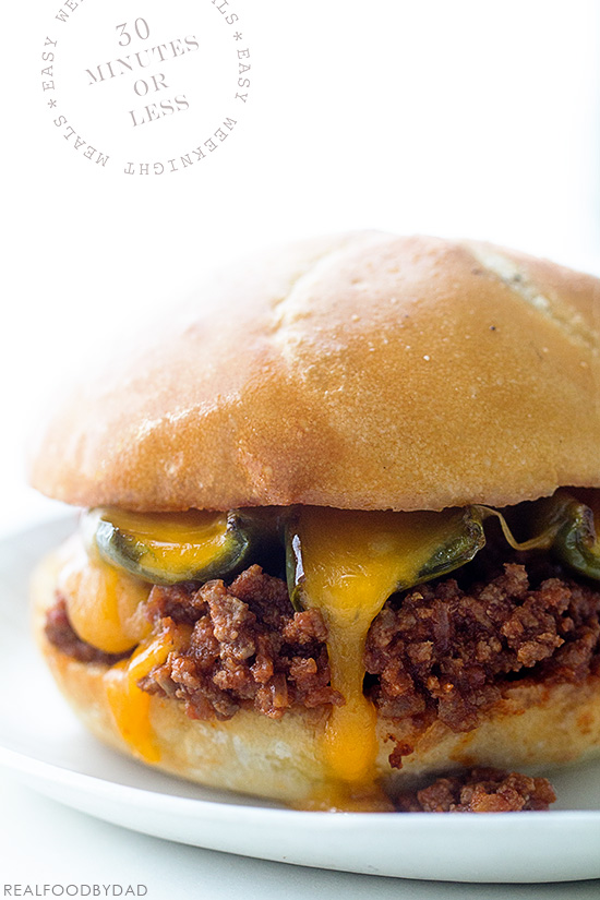 Sriracha Sloppy Joes with Roasted Jalapenos | Real Food by Dad