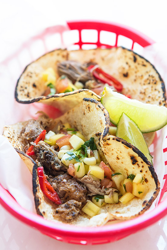 Spicy Hawaiin Carnita Tacos via Real Food by Dad