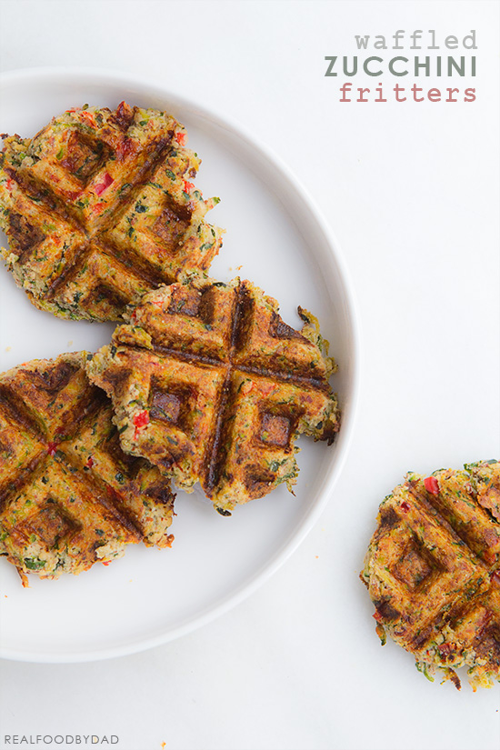 Waffled Zucchini Fritters via Real Food by Dad