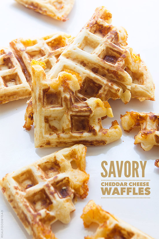 Savory Cheddar Cheese Waffles | Real Food by Dad