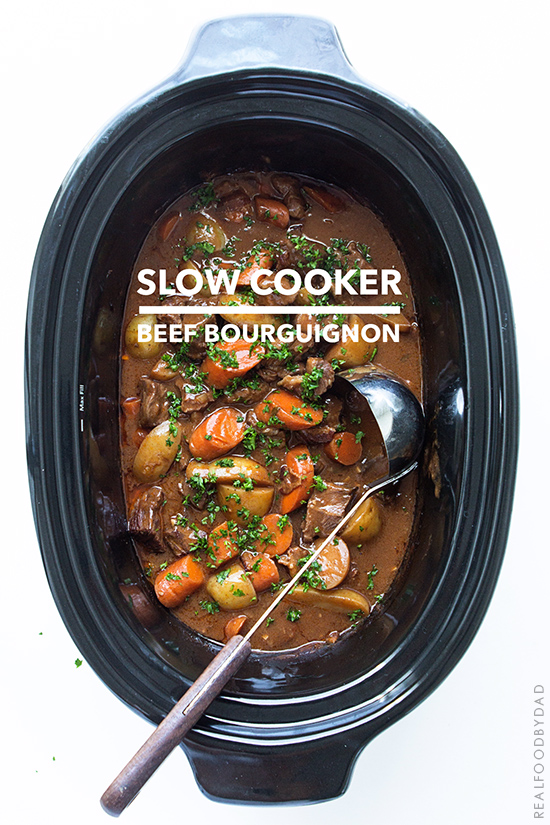 Slow Cooker Beef Bourguignon via Real Food by Dad