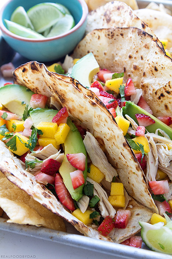 Slow-Cooker Chicken Tacos via Real Food by Dad