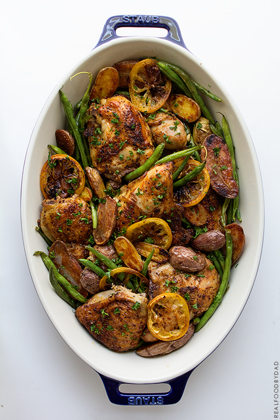 Braised Chicken with Green Beans and Potatoes via Real Food by Dad