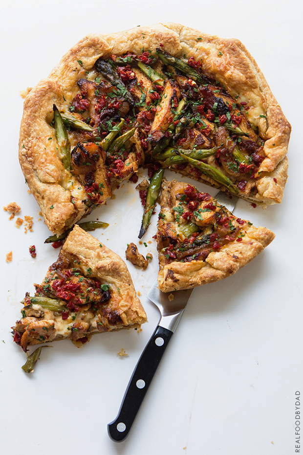 Grilled Chicken and Asparagus Tart via Real Food by Dad