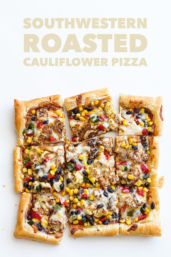 Southwestern Roasted Cauliflower Pizza via Real Food by Dad
