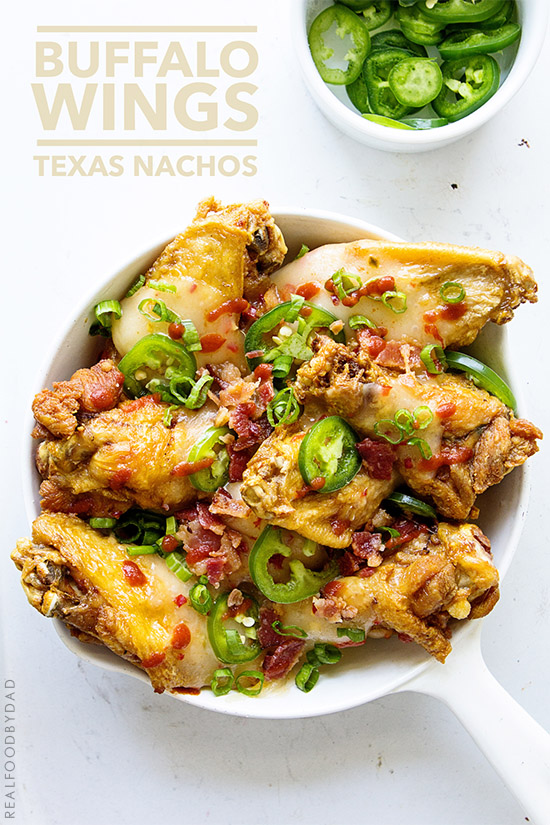 Buffalo Wings Texas Nachos via REal Food by Dad