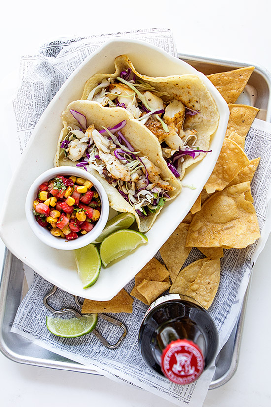 Fish Tacos with Strawberry Corn Salsa Real Food by Dad