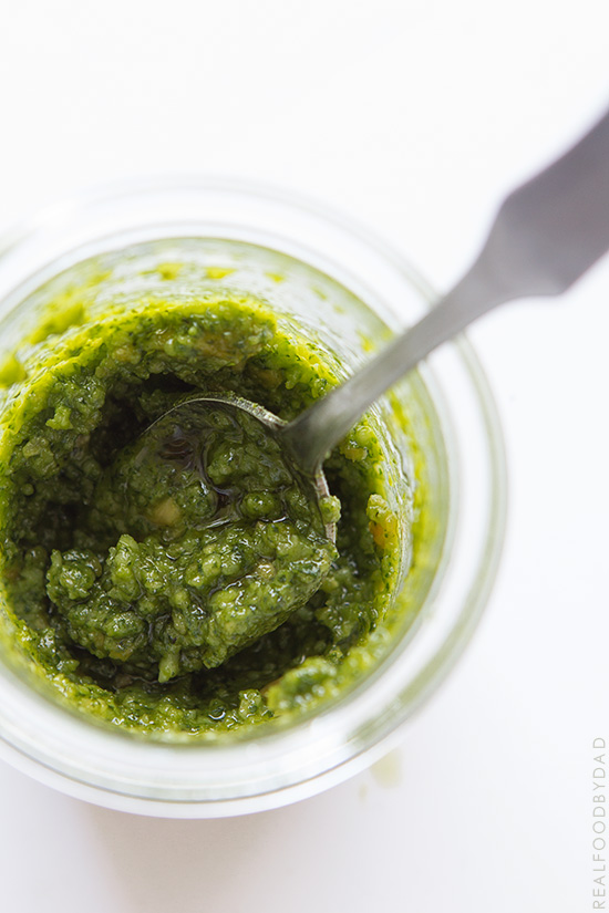 How to make pesto via Real Food by Dad