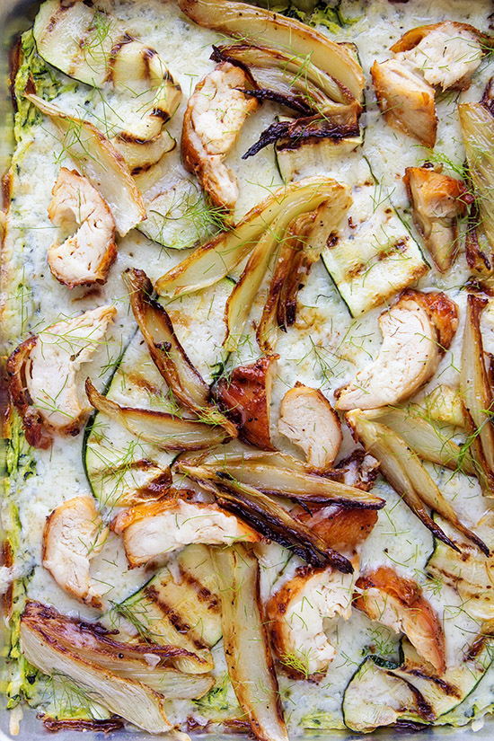 Baked Zucchini Quiche with Roasted Chicken and Fennel | Real Food by Dad copy