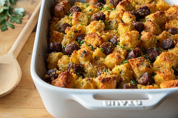 Spicy Jalapeno Cornbread with Sausage