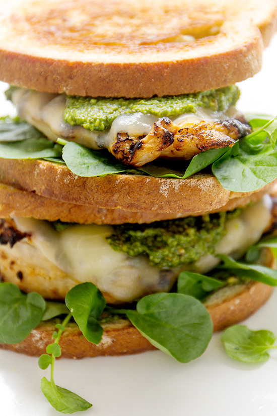 Grilled Chicken Pesto Sandwich via Real Food by Dad