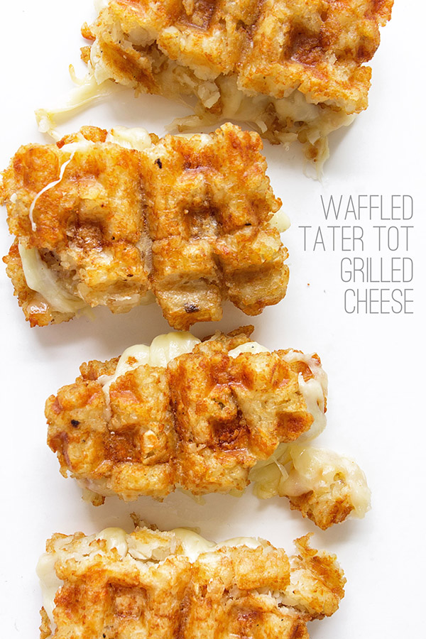 Waffled Tater Tot Grilled Cheese via Real Food by Dad