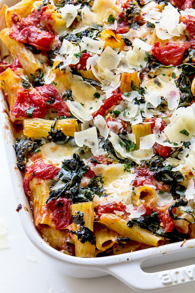 Baked Rigatoni Sausage Spinach Casserole by Real Food by Dad