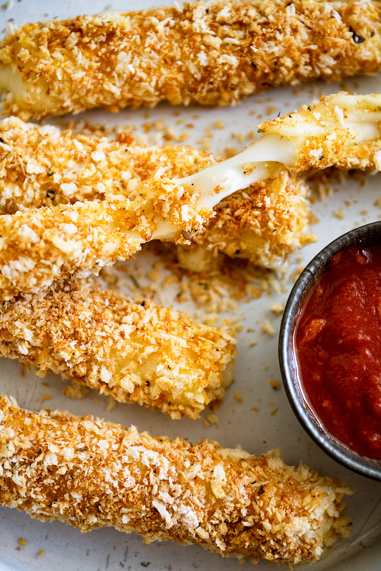 Baked Mozzarella Sticks via Real Food by Dad