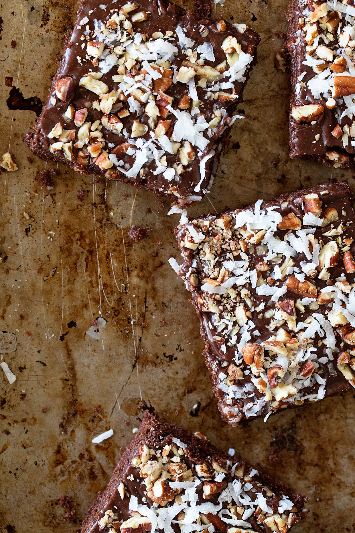 Chocolate Pecan and Coconut Sheet Cake - Real Food by Dad