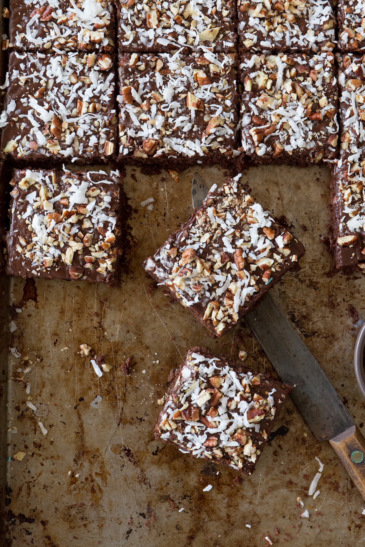Chocolate Pecan and Coconut Sheet Cake with Real Food by Dad