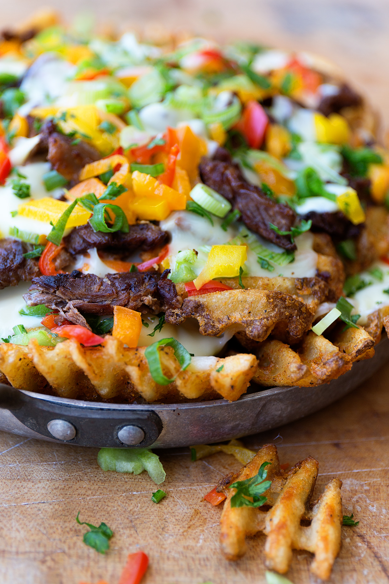 Philly Cheese Waffle Nachos | Realf Food by Dad