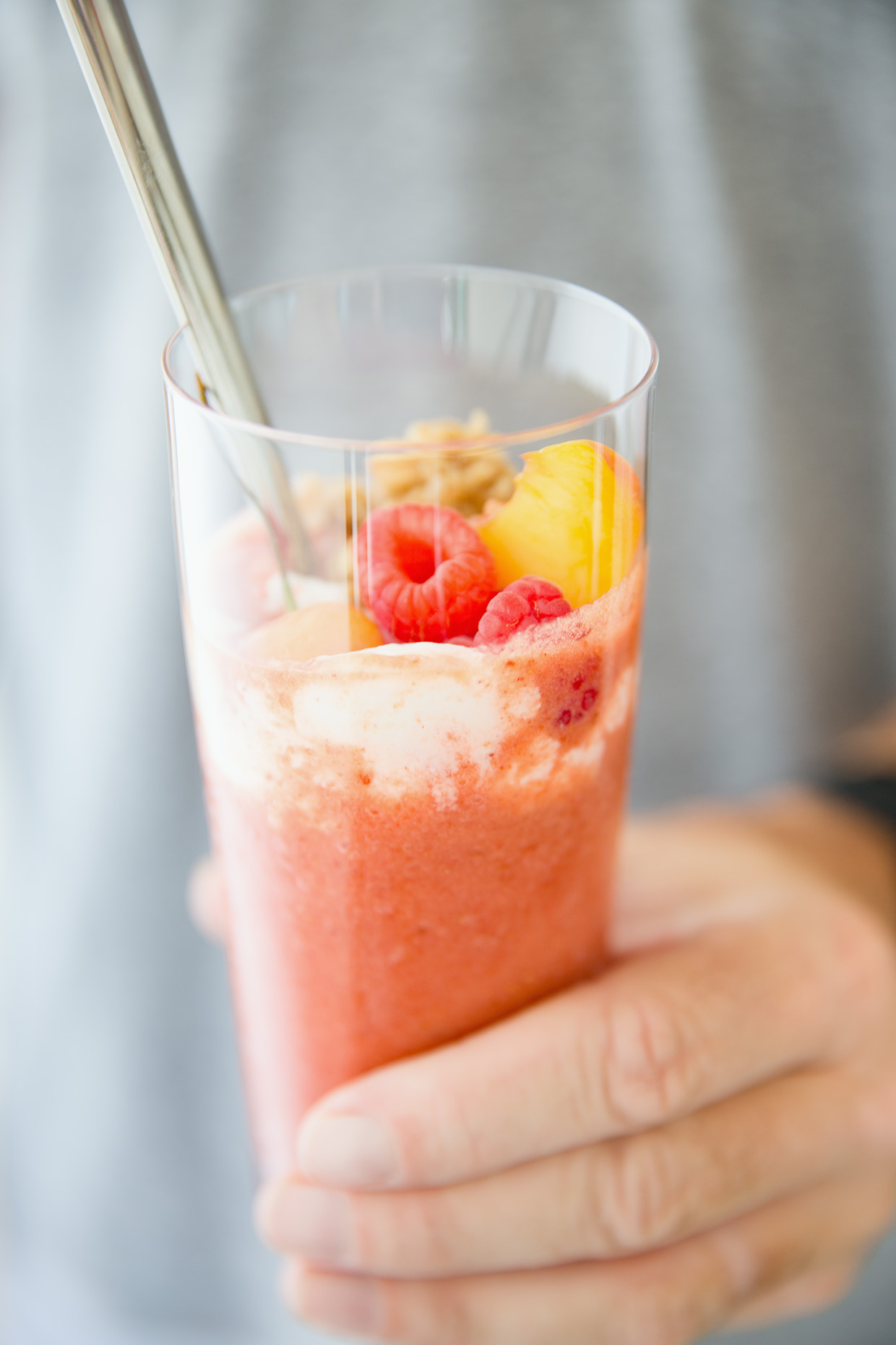 Strawberry Nectarine Smoothie - Real Food by Dad