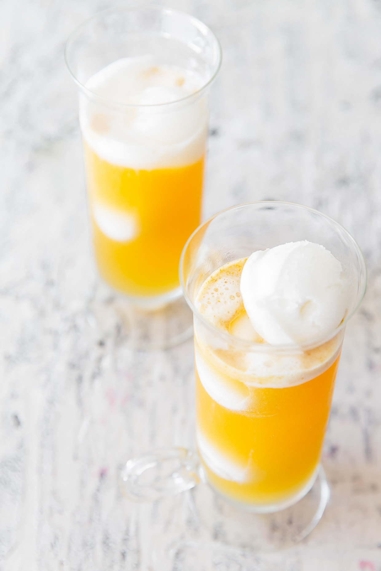 Peach Mango Sorbet Float | Real Food by Dad