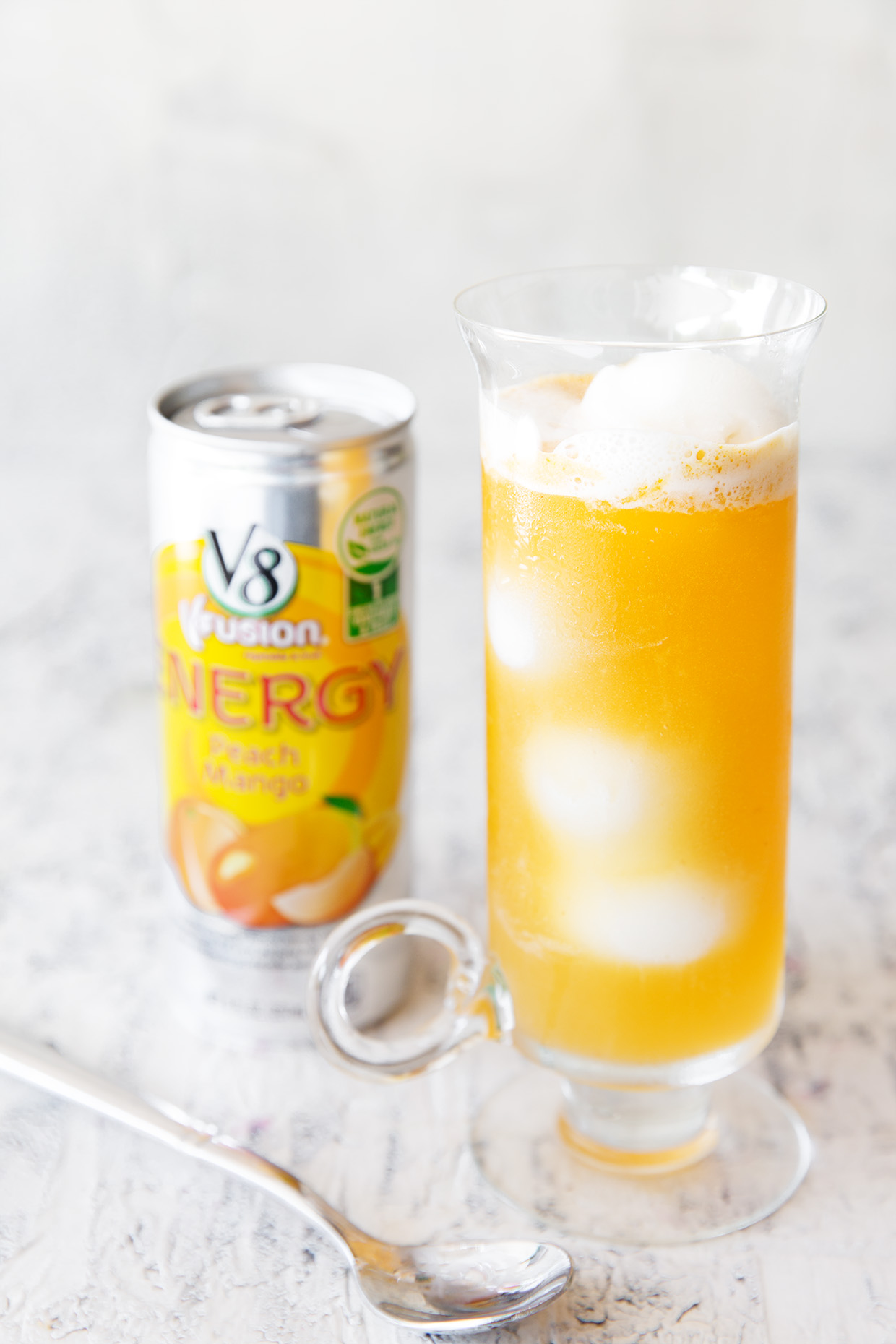 Peach Mango Sorbet Float - Real Food by Dad