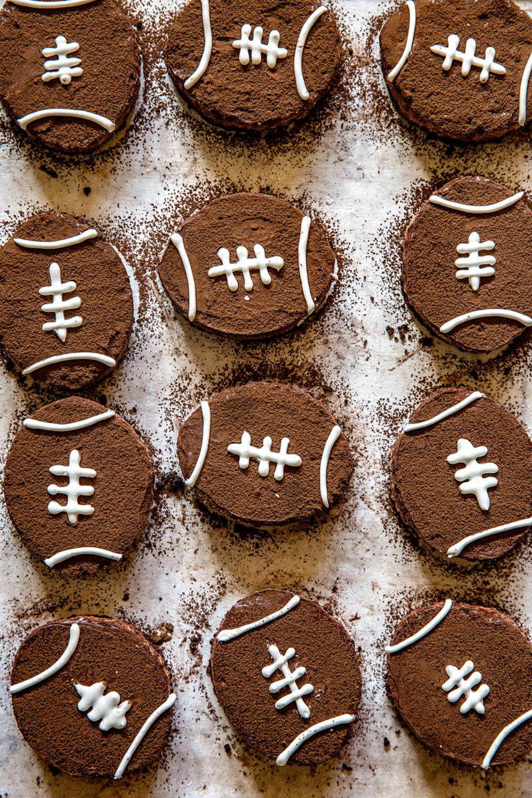 Brown Bottom Rice Krispie Football Treats via Real Food by Dad