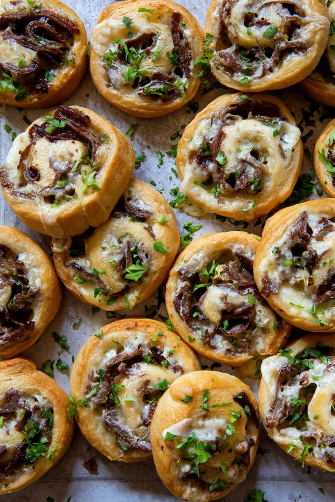 Philly Cheese Steak Pin Rolls - Real Food by Dad
