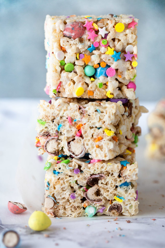 Easter M&M Rice Krispie Treats - Heidi's Home Cooking