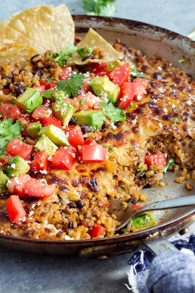 One Skillet Cheesy Mexican Casserole - Real Food by Dad